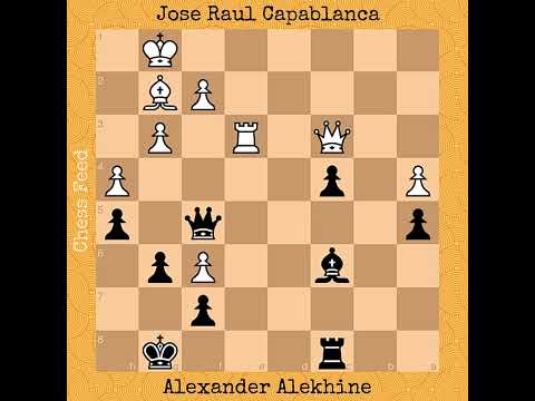 Jose Raul Capablanca vs Alexander Alekhine, 1927 #chess #chessgame #checkmate
