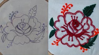 Super Unique Flower Embroidery Tutorial | Flower Hand Embroidery For Beginners | Easy Sewing Tricks