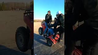 Five people doing a wheelie on a quad 😱 @KGRowlo