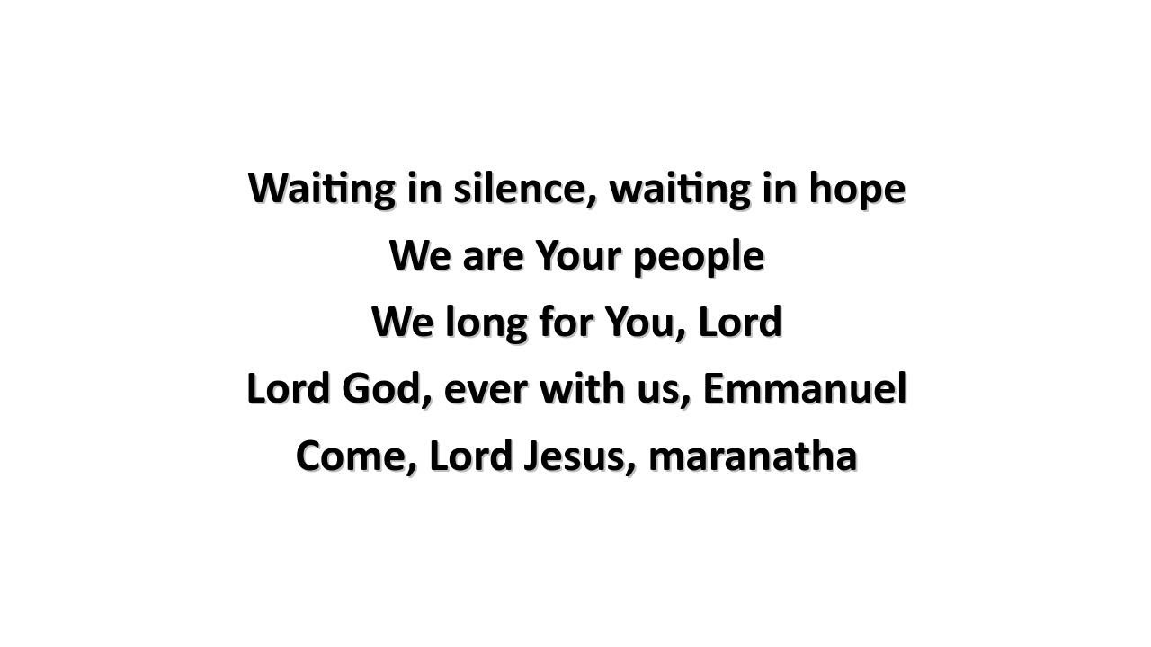 Waiting In Silence (lyrics) - Carey Landry (2002) Waiting In Silence (lyrics) - Carey Landry (2002)