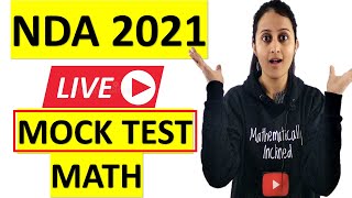 NDA 2021: MOCK TEST MATH- LIVE PAPER SOLVING with TRICKS