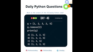 Python Coding challenge - Day 46 | What is the output of the following Python code?  #python