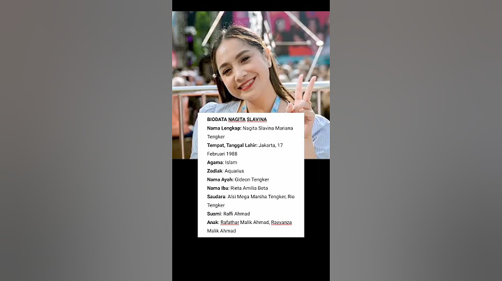 NAGITA SLAVINA, Biodata Terbaru #raffiahmad #raffinagita #nagita