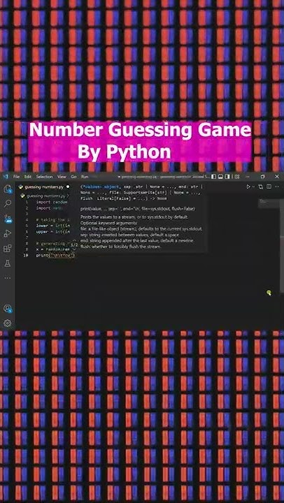 How to make a number guessing game using python random & math - YouTube