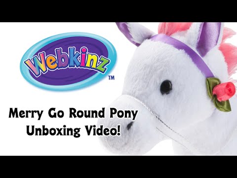 Ganz Webkinz Merry Go Round Pony HM808 All Tags Brand New w Code 