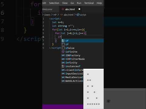 print hollow triangle star pattern in js.. 💻🔥 #programming #code # ...
