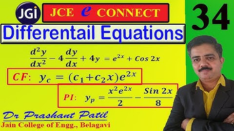 Differential Equation of second order || non homogeneous ODE of higher order  || Dr Prashant Patil