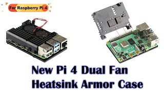 DragonPad Raspberry Pi 4 Aluminum Case with Dual Cooling Fan Metal Shell Black Enclosure for RPI 4 Model B Double Fan DragonPad Raspberry Pi 4 Aluminum Case with Dual Cooling Fan Metal Shell Black Enclosure for RPI 4 Model B Double Fan