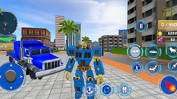 Optimus Prime Transformers: Blue Lion Robot Truck Game 2021 - Android Gameplay
