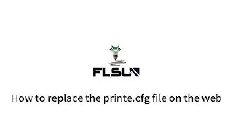 How to replace the printe cfg file on the web