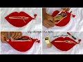 DIY lips pencil pouch // lips purse