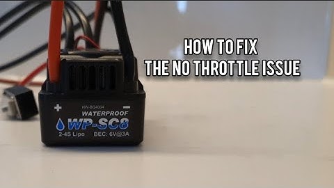 hobby wing wp-sc8:  no throttle issue fix