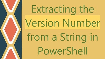 Extracting the Version Number from a String in PowerShell