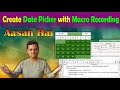 Aasan Hai - New Advnace Date Picker in Excel Pt2 | DatePicker Addins | Macro | excel vba
