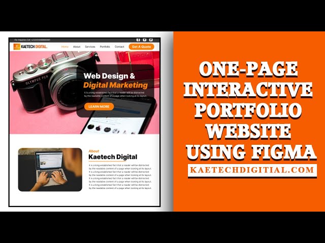 How to Design a One-Page Interactive Portfolio Website Using Figma