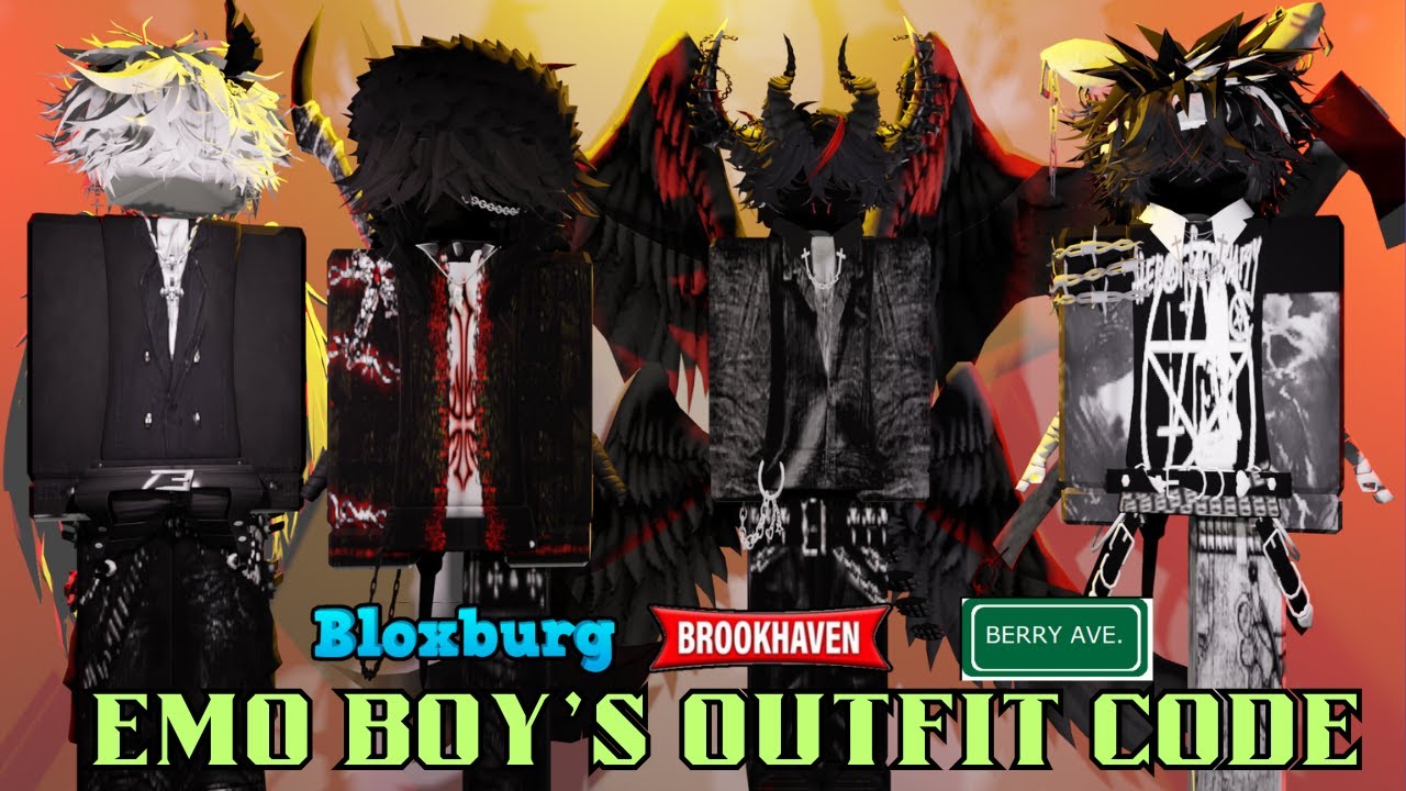 New 3] Boy's Emo Outfits ID Codes + Links For Brookhaven RP, Berry