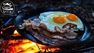 【ソロキャンプ】フライパンディッシュでジブリ飯。バックパック一つで無骨なハンモック泊。夏の終わりと天の川。