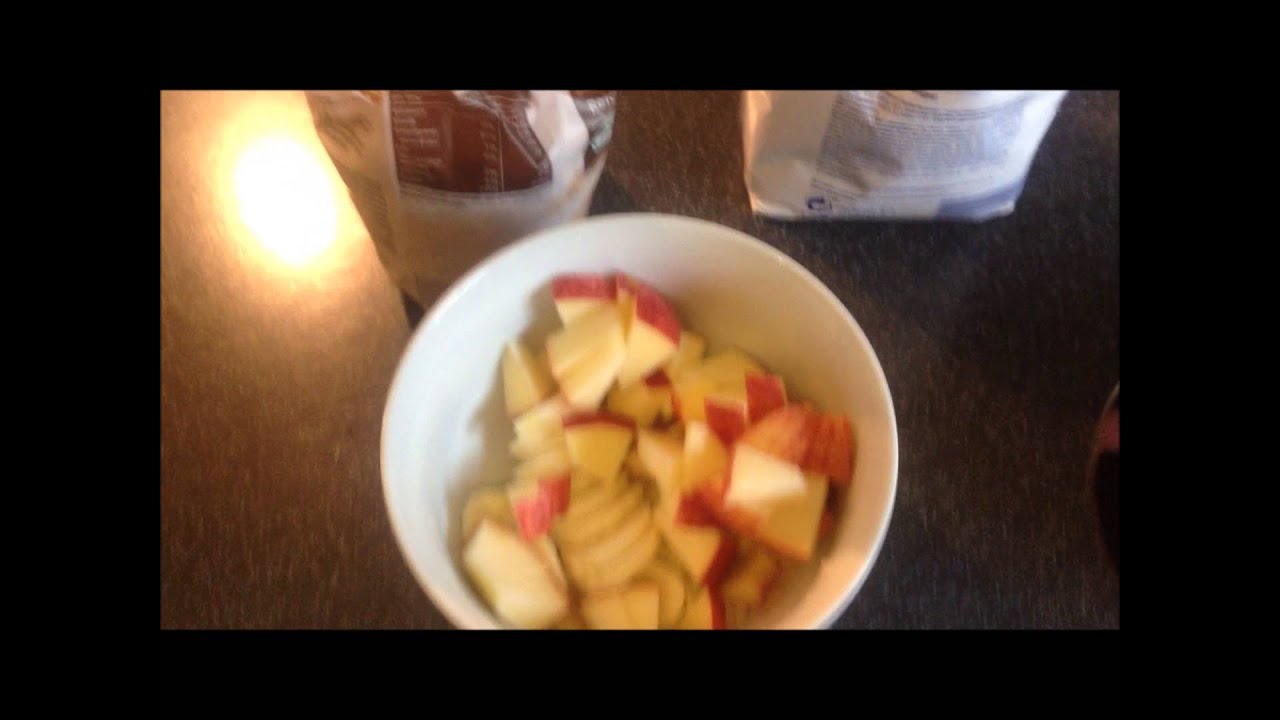 Rezept - Schnelles ERDBEERJOGHURT BANANE-APFEL FRÜHSTÜCK - YouTube