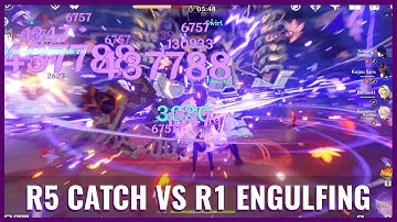 Raiden Shogun - R5 Catch vs R1 Engulfing Lightning Damage Showcase