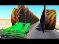 تحطيم السيارات حواجز الهيدروليك Beamng Drive Hitting Hydraulic Bollards Walls Crashes 