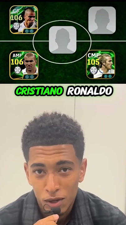 JODE BELLINGHAM PICKED TOP FIVE REAL MADRID LEGEND PLAYER 😱🔥#efootball #efootball2025 #shorts