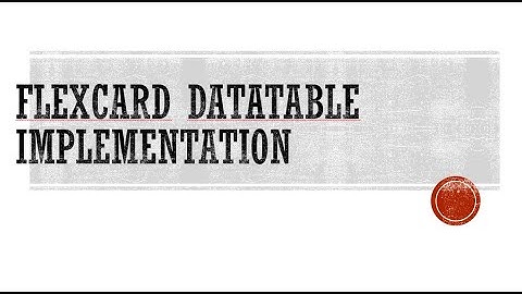 Implementing Vlocity Flexcard Datatable