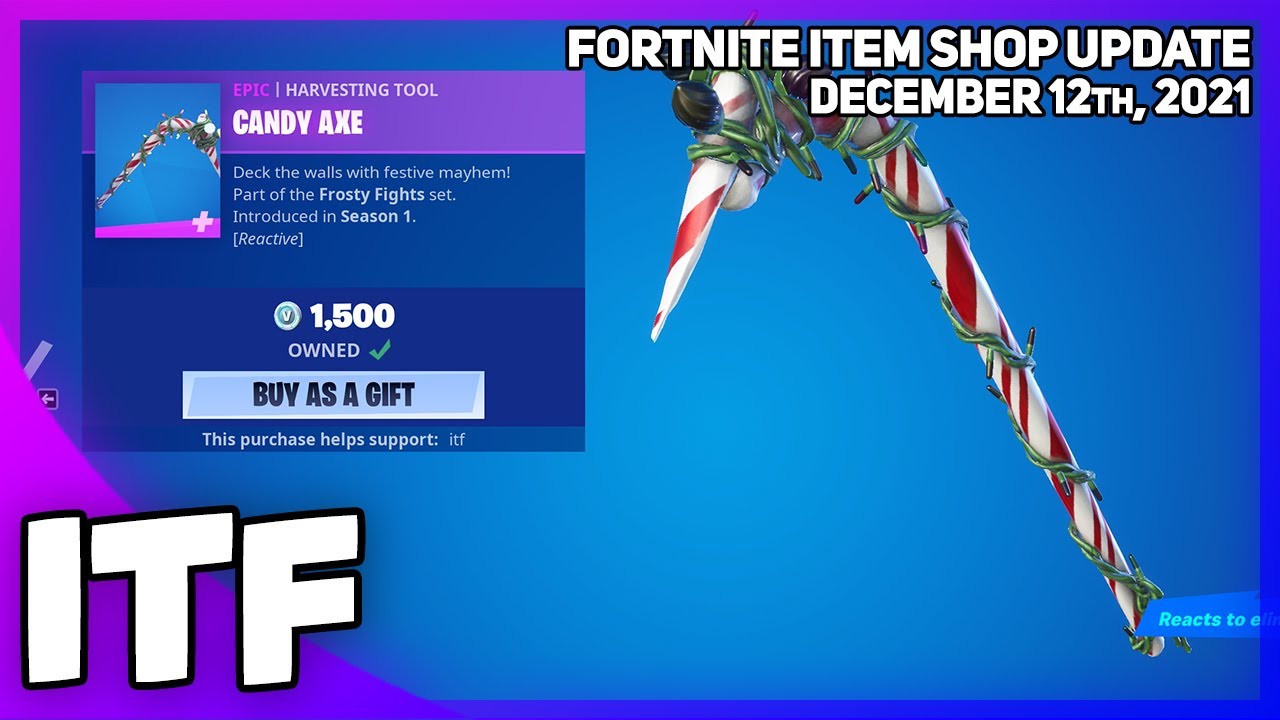 Fortnite Item Shop *RARE* CANDY AXE IS BACK! [December 12th, 2021