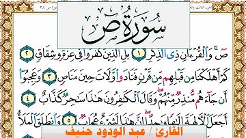 سورة ص عبد الودود حنيف Surah Sadd  Abd Al Wadood Haneef برواية حفص عن عاصم