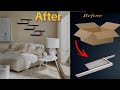 How to make a DIY wall shelf decoration at home  | DIY cardboard decoration idea