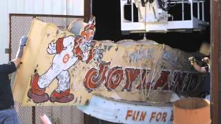 Joyland Sign Moves From Storage Joyland Sign Moves From Storage