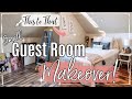 SMALL BEDROOM MAKEOVER :: EXTREME BEFORE & AFTER ROOM TRANSFORMATION :: AFFORDABLE GUEST ROOM IDEAS