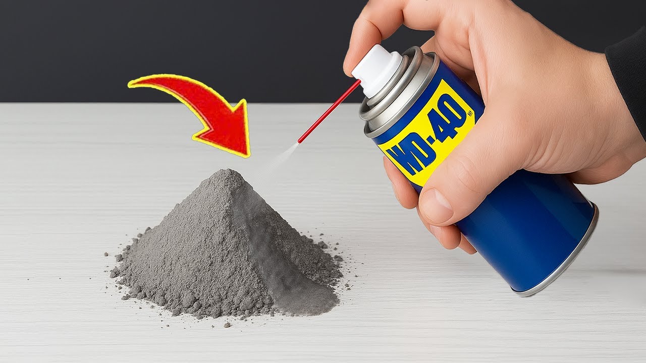 Смешайте WD-40 с цементом и увидите, что произойдёт то, чего большинство людей даже не представляют!