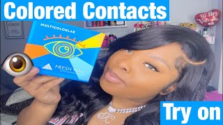 Colored contacts Try on || Multicolorlab