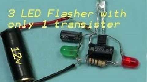 3 LED Flasher with 1 transistor
