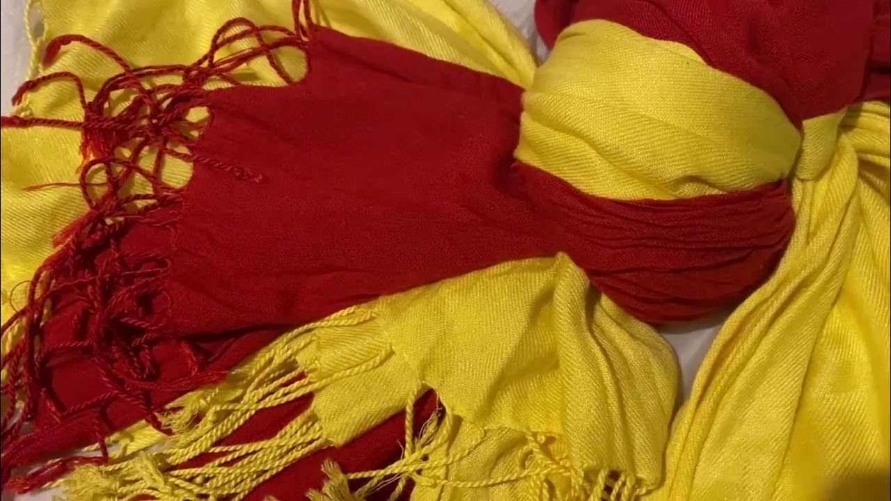 Red and yellow scarf introduction YouTube
