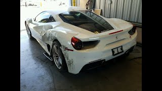 Rebuilding a wrecked ferrari 488 gtb ...