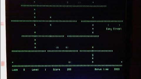 CRISS CP/M (КРИСС CP/M) - classic LADDER game / Игра Ладдер, бегаем по лестницам