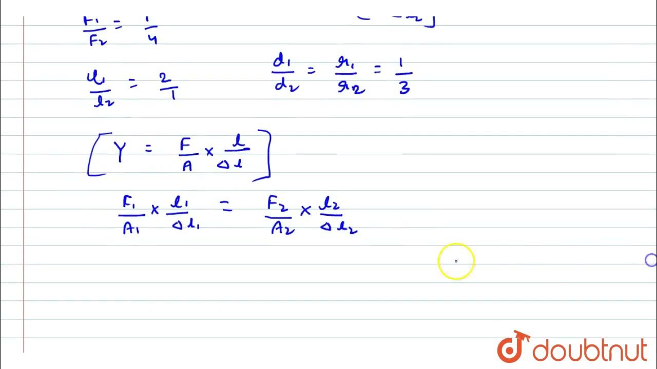 Two wires made of same material are subjected to forces in the ratio 1