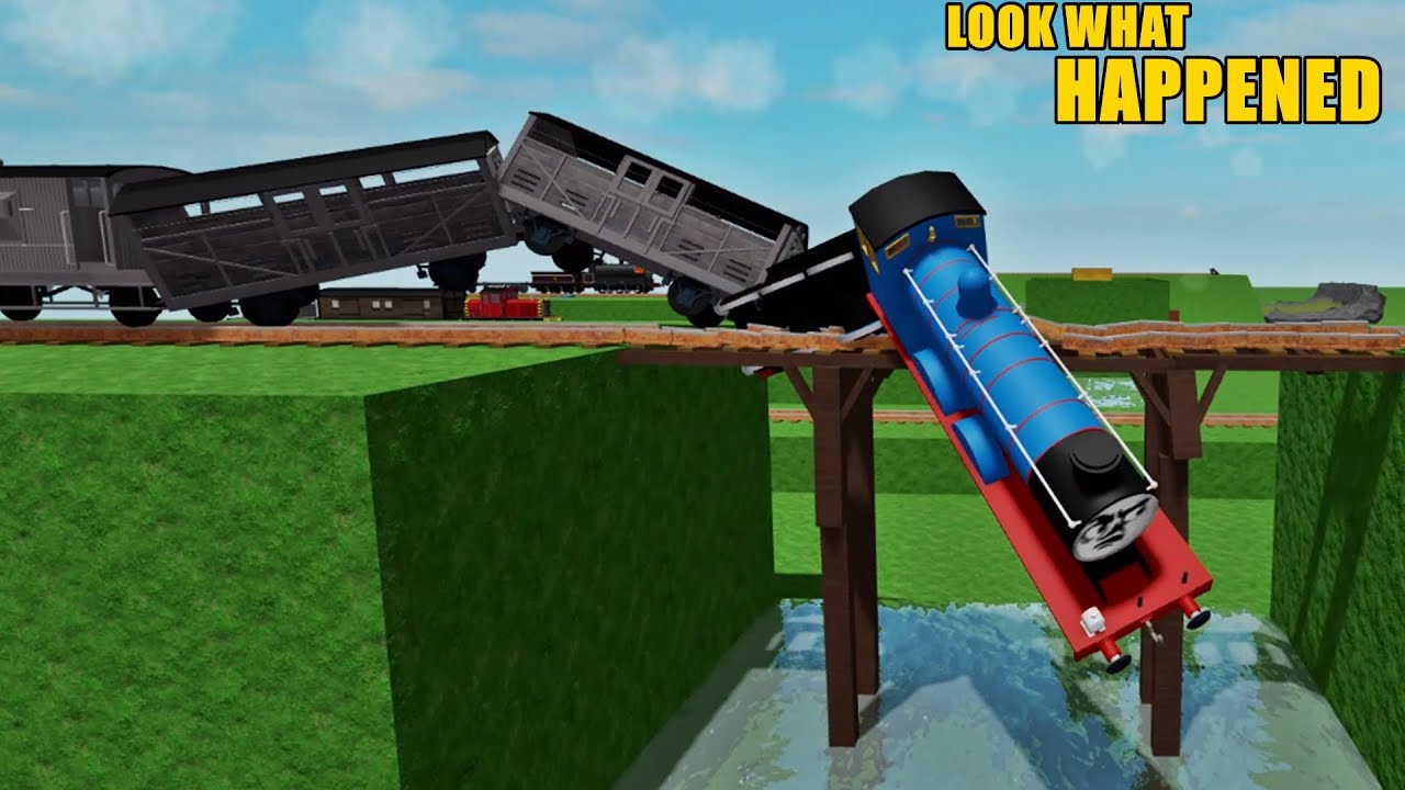 Thomas the Tank tried crossing the bridge… but it completely collapsed under the train!