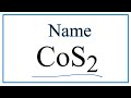 Cobalt Compounds and Naming Rules
