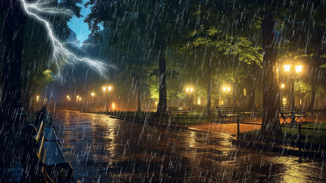 Sonido de lluvia y truenos para dormir profundamente en 5 minutos ...