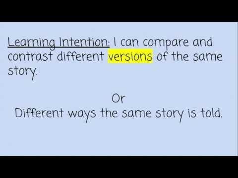 Introduction: I can compare and contrast different versions of the same  story - YouTube