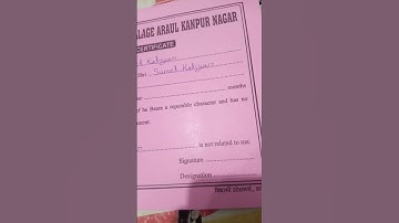 character certificate school