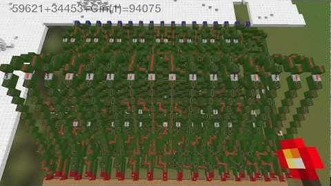 16-bit Kogge-Stone carry-lookahead adder in Minecraft