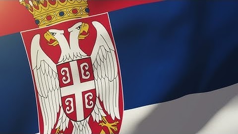 4K Serbia flag waving in the wind. Looping sun rises style. Animation loop Stock video