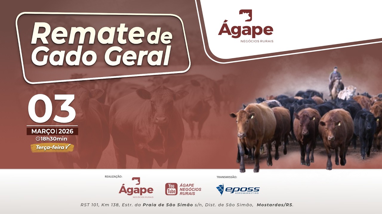 Remate de Gado Geral - 03 de Março - Mostardas/RS