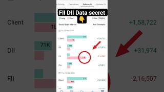 FII DII Data secret 🔥#stockmarket #trading #nifty