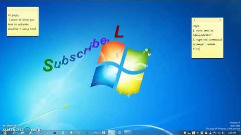 How to activate window 7 using cmd