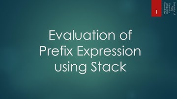 16.4 Evaluation of Prefix Expression using Stack