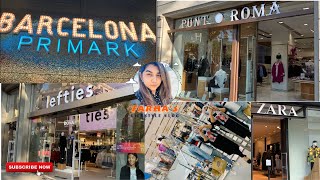 Shopping for Winter | Barcelona | Primark | Lefties | Zara | Punt Roma |  Farha's Lifestyle Vlog 10 - YouTube